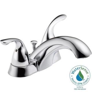 Delta Classic 4 in. 2 Handle Low Arc Bathroom Faucet in Chrome 2523LF MPU