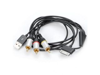 Premium USB TV/AV Composite Cable for Samsung P1000   Black (144CM Cable)
