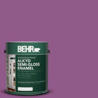 BEHR 1 gal. #OSHA 4 Safety Purple Semi Gloss Enamel Alkyd Interior/Exterior Paint 393001