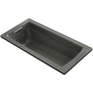 KOHLER Archer 5.5 ft. Walk In Whirlpool and Air Bath Tub with Bask Heated Surface in Thunder Grey K 1949 W1 58