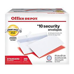 Brand Clean Seal Security Envelopes 10 4 18 x 9 12  White Box Of 250