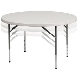 White Plastic 48 inch Folding Table   17479609  