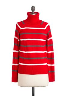 A Stripe to See Sweater in Scarlet  Mod Retro Vintage Sweaters