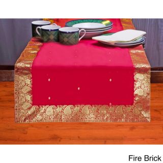 Hand Crafted 14 Inch x 70 Inch Sari Table Runner (India)
