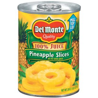 Del Monte: In Its Own Juice Pineapple Slices, 20 Oz