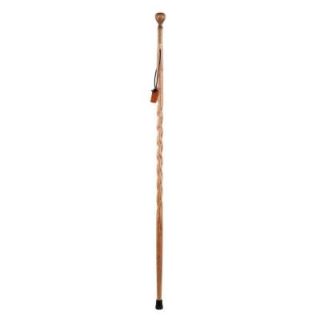 Brazos Walking Sticks 58 in. Twisted Oak Royal Turned Knob Walking Stick in Tan 602 3000 1193