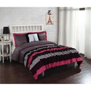 PEM America Leigh Ann Ruffle Comforter with Pillow Sham Full or Queen