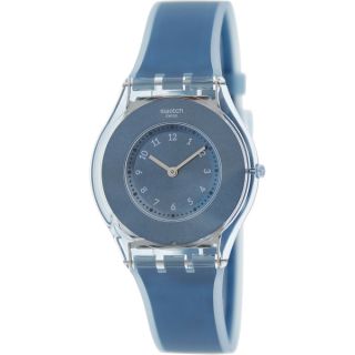 Swatch Womens Skin Blue Silicone Swiss Quartz Watch  