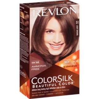Revlon Colorsilk Beautiful Color Permanent Hair Color, 51 Light Brown