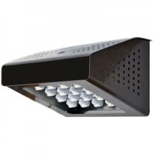 Eiko C0820 WP 48W 40K N19 BL P N LED Outdoor Light, 48W 120 277V 4250 Lm. Type II Litespan Wall Pack Photosensor   Black
