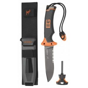 Gerber Knives 31 000751 Bear Grylls Survival Series Ultimate Knife, High Carbon Stainless Steel Drop Point Blade   Serrated Edge   Sheath Included