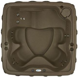 AquaRest Spas AR 500 5 Person Lounger Spa with 19 Jets in Stainless Steel and Easy Plug N Play and LED Waterfall in Brownstone X5H UHS BB 5