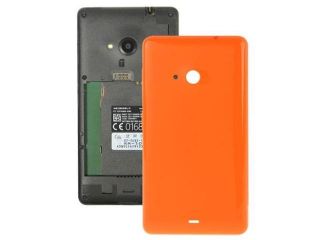 Solid Color Plastic Battery Replacement Back Cover for Microsoft Lumia 535 (Orange)