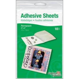 Scrapbook Adhesives Permanent Adhesive Sheets 10/Pkg 4"X6"
