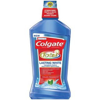 Colgate Total Lasting White Polar Freshmint Anticavity Fluoride Mouthwash, 33.8 fl oz