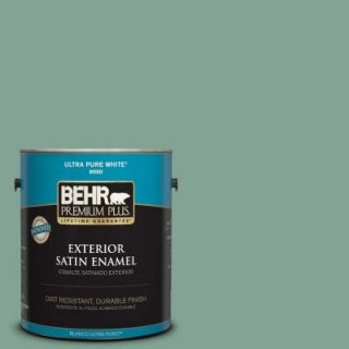 BEHR Premium Plus 1 gal. #470F 4 Aspen Aura Satin Enamel Exterior Paint 940001