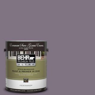BEHR Premium Plus Ultra 1 gal. #N100 5 Plush Velvet Semi Gloss Enamel Exterior Paint 585301