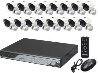 Zmodo KDC6 YARUZ6ZN 2T 16 Channel H.264 Level 960H DVR Security System with 16 x 700TVL Night Vision w/IR Cut Outdoor Cameras (2TBHDD)