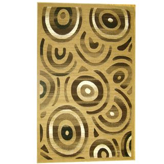 Generations Champagne Abstract Stellar Rug (52 x 72)