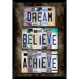 PTM Images Dream and Believe Framed Textual Art