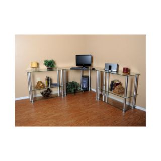 RTA Home And Office Corner Computer Desk with 2 42 Modular Extensions