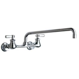 Chicago Faucets 2 Handle Kitchen Faucet in Chrome with 14 in. L Type Swing Spout 540 LDL15ABCP