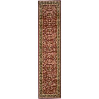 Safavieh Lyndhurst Red and Black Rectangular Indoor Machine Made Runner (Common: 2 x 20; Actual: 27 in W x 240 in L x 0.67 ft Dia)