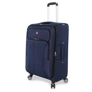 SwissGear Deluxe Blue 24 inch Medium Upright Spinner Suitcase
