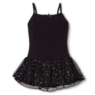 Danz N Motion® by Danshuz® Girls Activewear Leotard Dress   Black