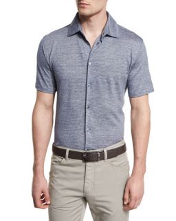 Rag & Bone Rupert Striped Short Sleeve T Shirt, Light Gray