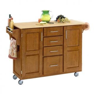Large Kitchen Cart   Cottage Oak with Wood Top   6004055