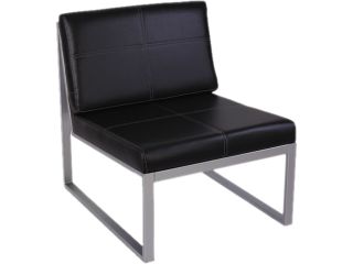 Alera   9383G   Ispara Series Armless Cube Chair, 26 3/8 x 31 1/8 x 30, Black/Silver
