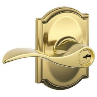 Schlage F51 ACC CAM LQ Keyed Entry Accent Door Leverset with the Decorative Came