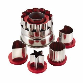 Cake Boss Decorating Tools 6 Piece Classic Linzer Cookie Cutter Set in Red 59558