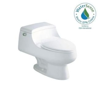 Ariel 1 piece 1.6 GPF Elongated Toilet in White CO1013