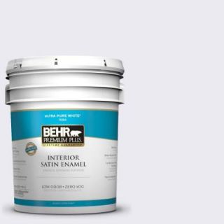 BEHR Premium Plus 5 gal. #630A 1 Amethyst Cream Zero VOC Satin Enamel Interior Paint 705005