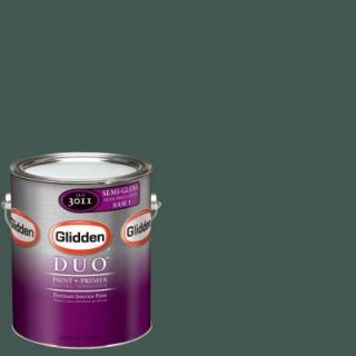 Glidden DUO 1 gal. #GLG32 Deep Forest Pine Semi Gloss Interior Paint with Primer GLG32 01S