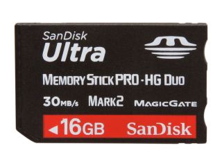 SanDisk Ultra 16GB Memory Stick PRO HG Duo Flash Card Model SDMSPDH 016G A11