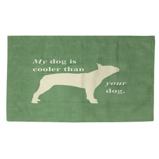 My Dog Is Cooler Than Your Dog Green Area Rug by Thumbprintz