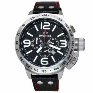 TW Steel Mens Canteen Stainless Steel Chronograph and Tachymeter