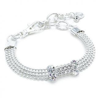 Bling It On! Curb Link Chain and Crystal Bone Dog Collar   7272349