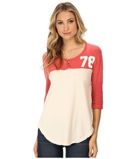 Free People Super Cycle Jersey Number Graphic Mineral Red Combo