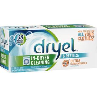 Dryel Cloth Refills, Clean Breeze Scent, 6 ct