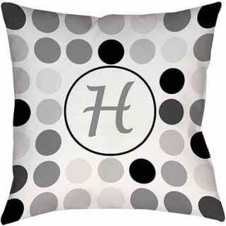 Thumbprintz Dots Monogram Grey Decorative Pillows