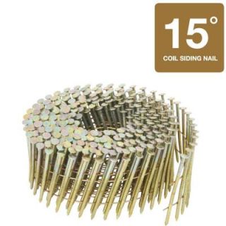 Hitachi 1 3/4 in. x 0.092 in. Ring Shank Electro galvanized Wire Coil Siding Nails (3,600 Pack) 13334