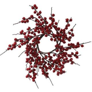 Vickerman 18" Red Indoor/Outdoor Berry Wreath