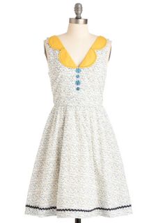 Knitted Dove Bobbin to the Beat Dress  Mod Retro Vintage Dresses