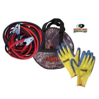 Crusher 30 ft. Industrial Commercial Grade 1 Gauge Booster Jumper Cables, 800 Amp Clamps, Gloves, High Quality Camo Storage Bag C0119