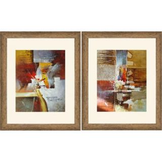 Framed Graphic "Starbust" Wall Art, 13" x 16", Set of 2