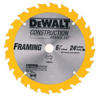 DEWALT Construction 6 1/2 in 24 Tooth Segmented Carbide Circular Saw Blade